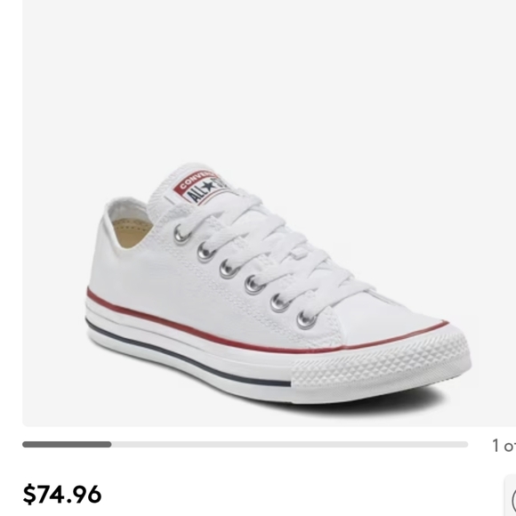 Converse Chuck Taylor All Star Lo Sneakers, ivory, Men's 3.5, women's size 5.5 - Picture 5 of 16